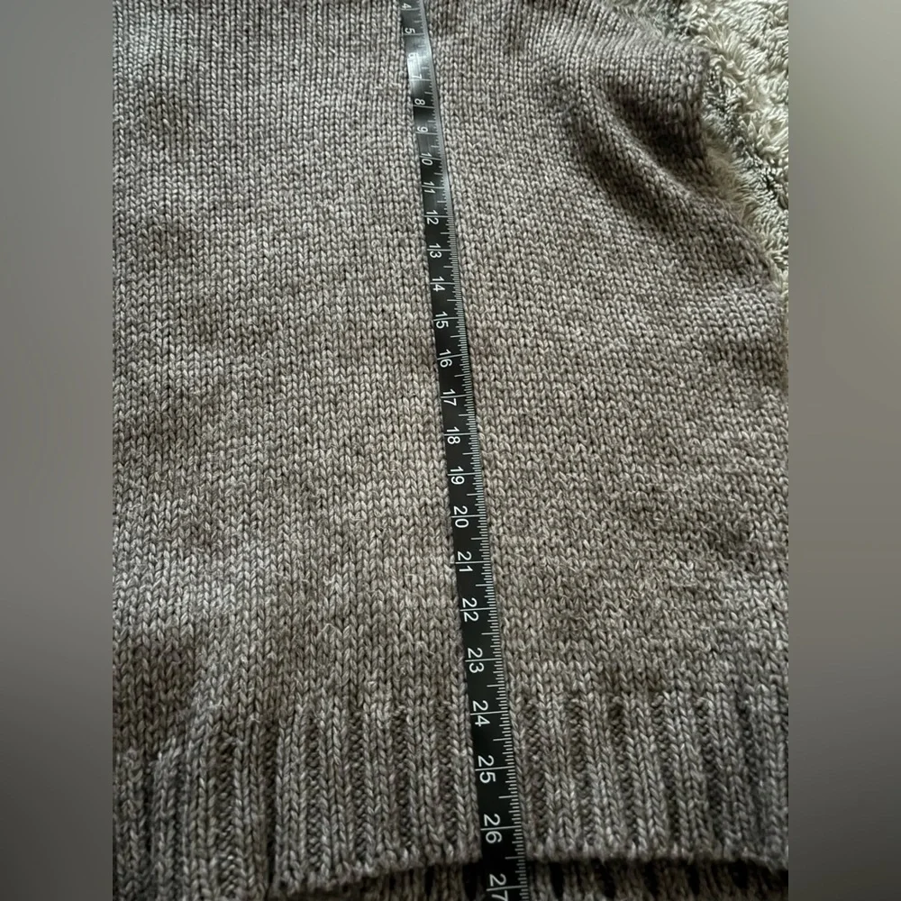 Anthropologie Elsamanda made in Italy Women Gray Cable Knit Sweater